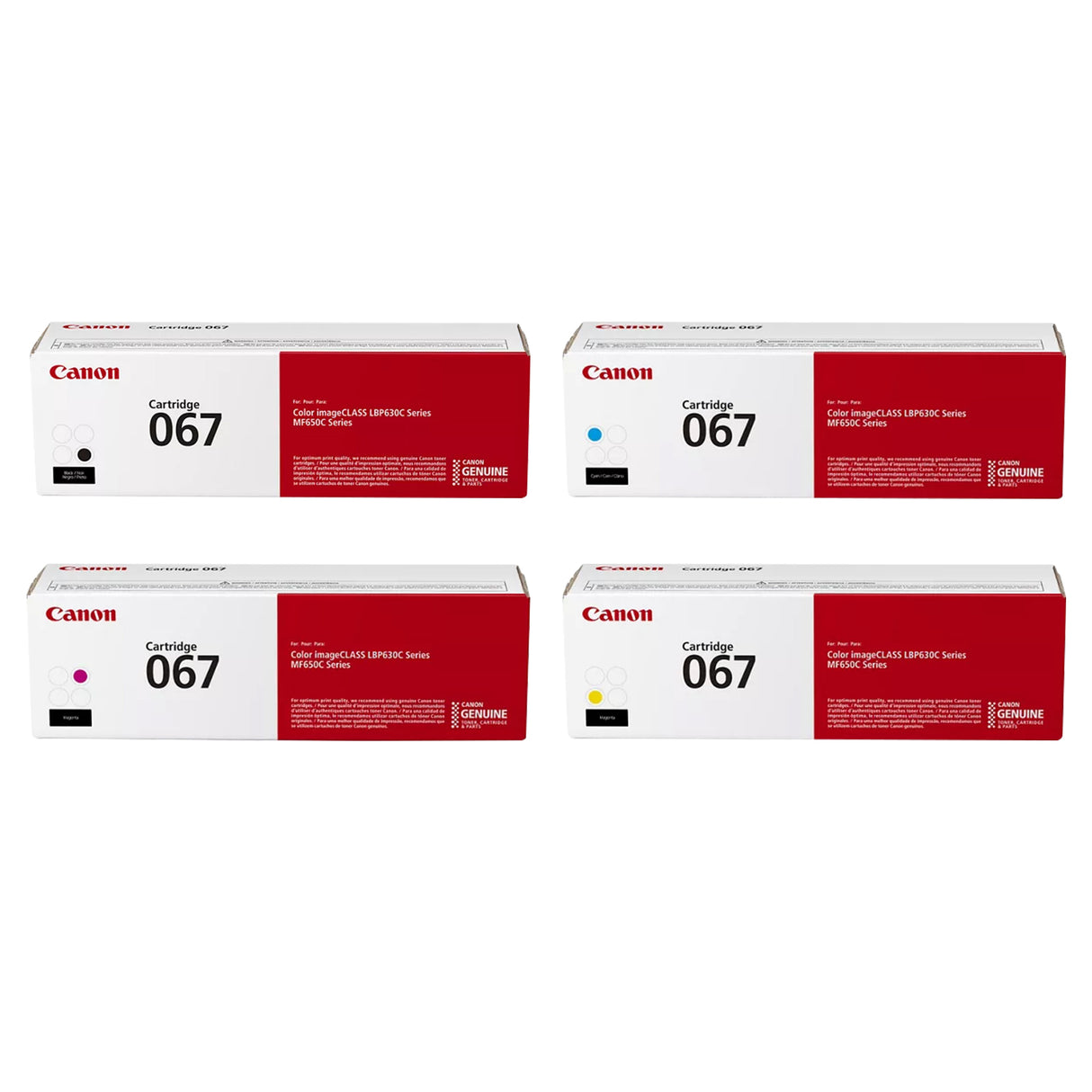 Original Canon 067 Toner Cartridges and Canon 067H Toner Cartridges – Standard & High Yield