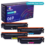 Compatible Canon 069 Toner Cartridge Set - KCMY - With Chip - Display Toner Levels