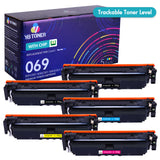 Compatible Canon 069 Toner Cartridge Set - KCMY - With Chip - Display Toner Levels