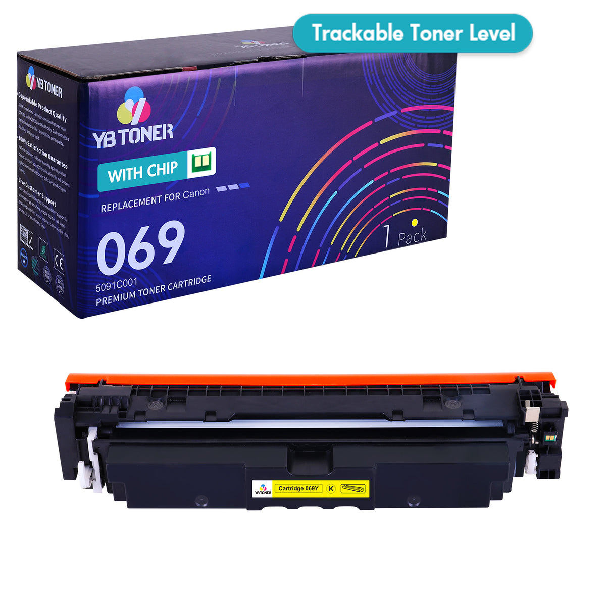 Compatible Canon 069 Toner Cartridge - Standard Yield - Display Toner Levels