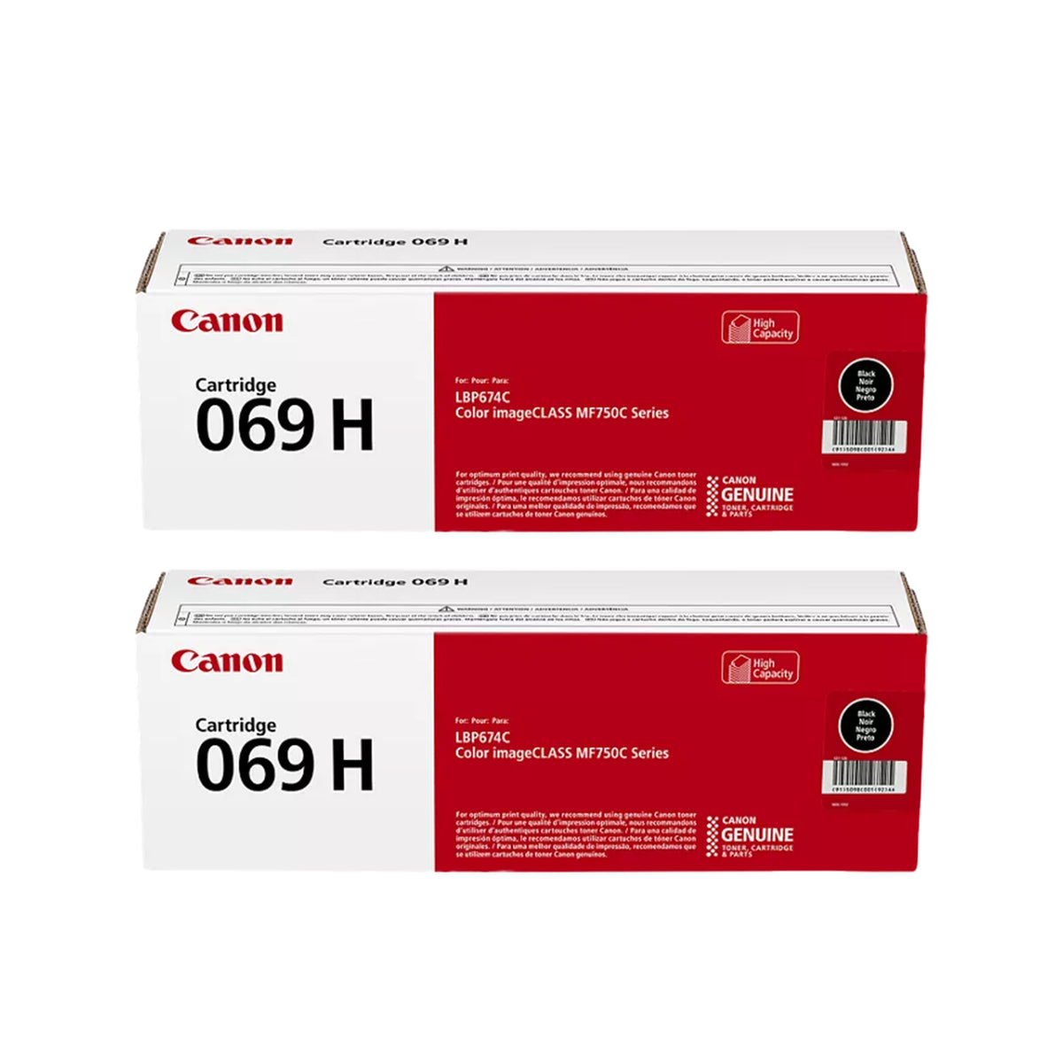 Original Canon 069 and 069H Black Toner Cartridges – Standard & High Yield