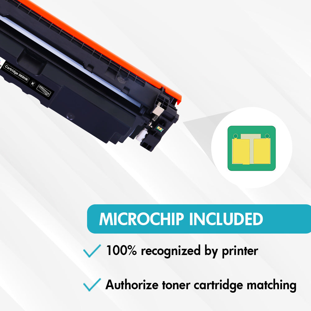 Compatible Canon 069H Black Toner Cartridge - High Yield - 5098C001 - Displays Toner Level