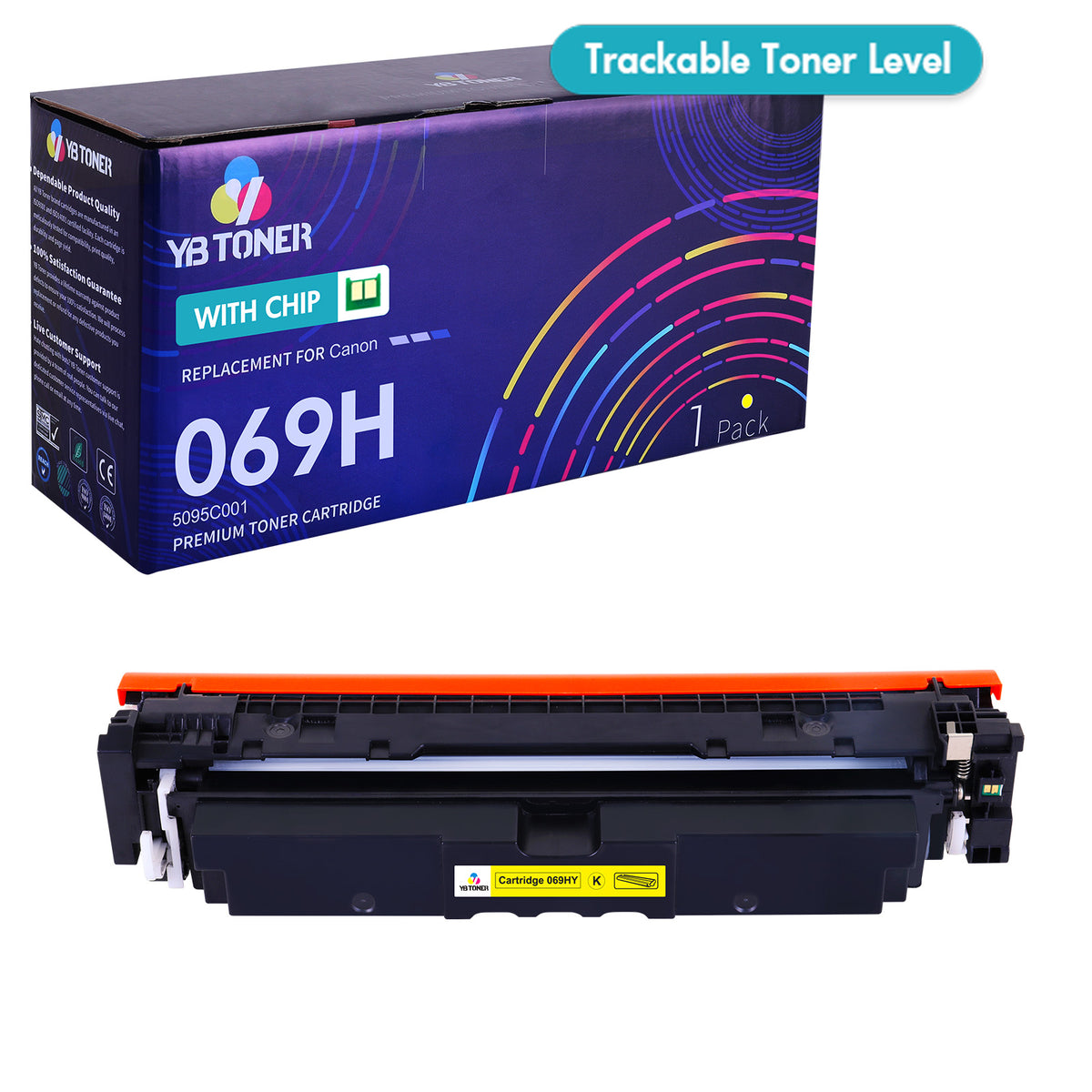 Compatible Canon 069H Toner Cartridge - High Yield - Display Toner Levels