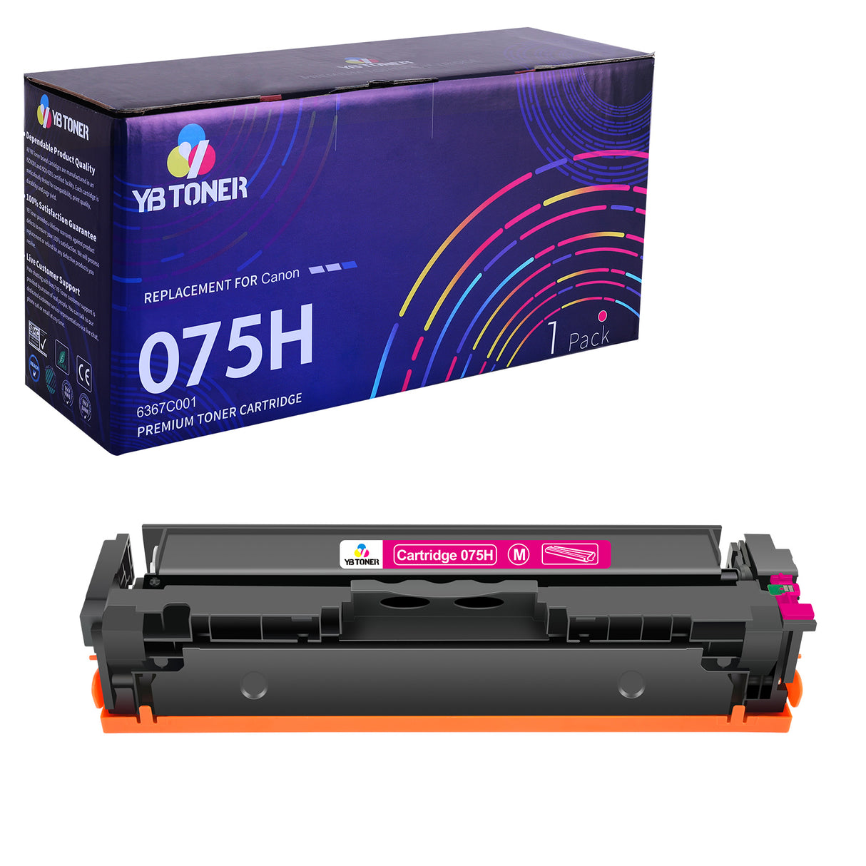 Compatible Canon 075H Magenta Toner Cartridge - High Yield