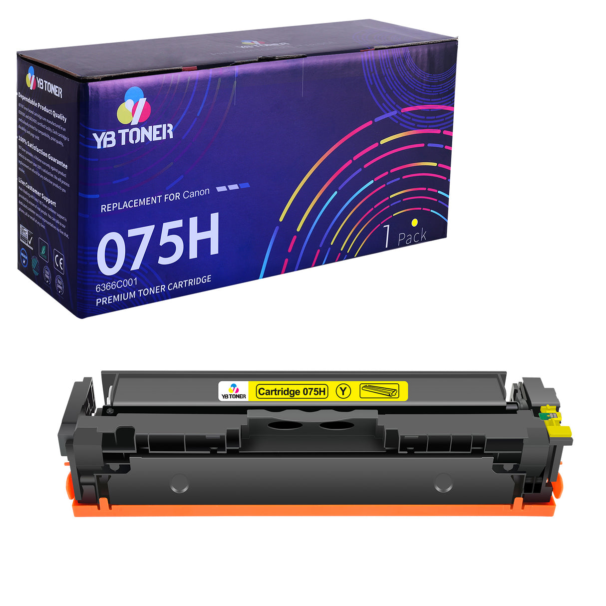 Compatible Canon 075H Yellow Toner Cartridge - High Yield