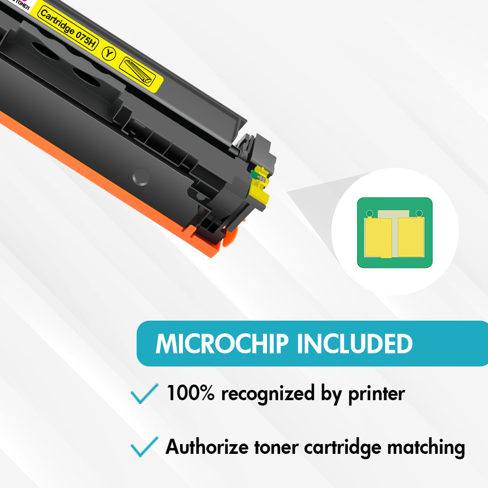 Compatible Canon 075H Yellow Toner Cartridge - High Yield