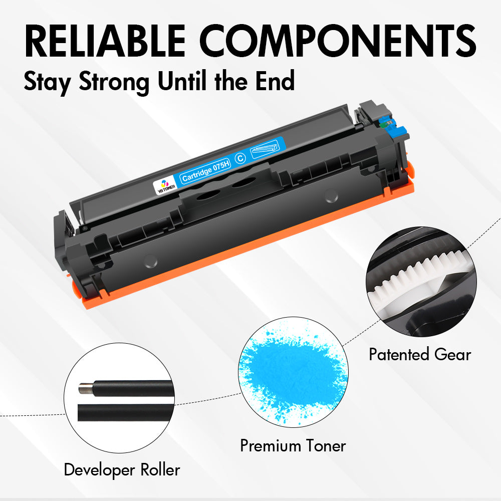 Compatible Canon 075H Cyan Toner Cartridge - Smart Chip - Monitors Toner Level
