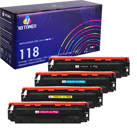 canon 118 toner cartridge set 4-pack