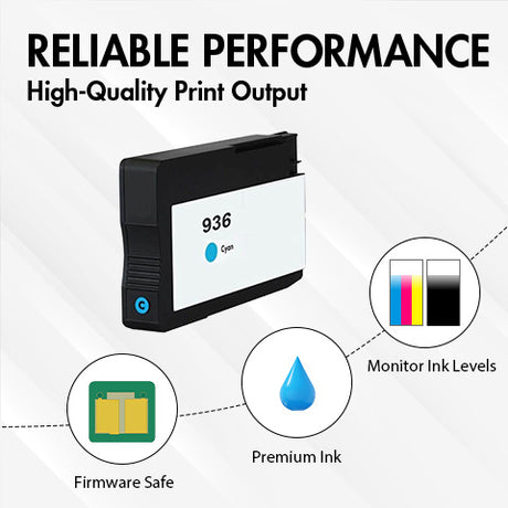 HP 936 Cyan Ink Cartridges