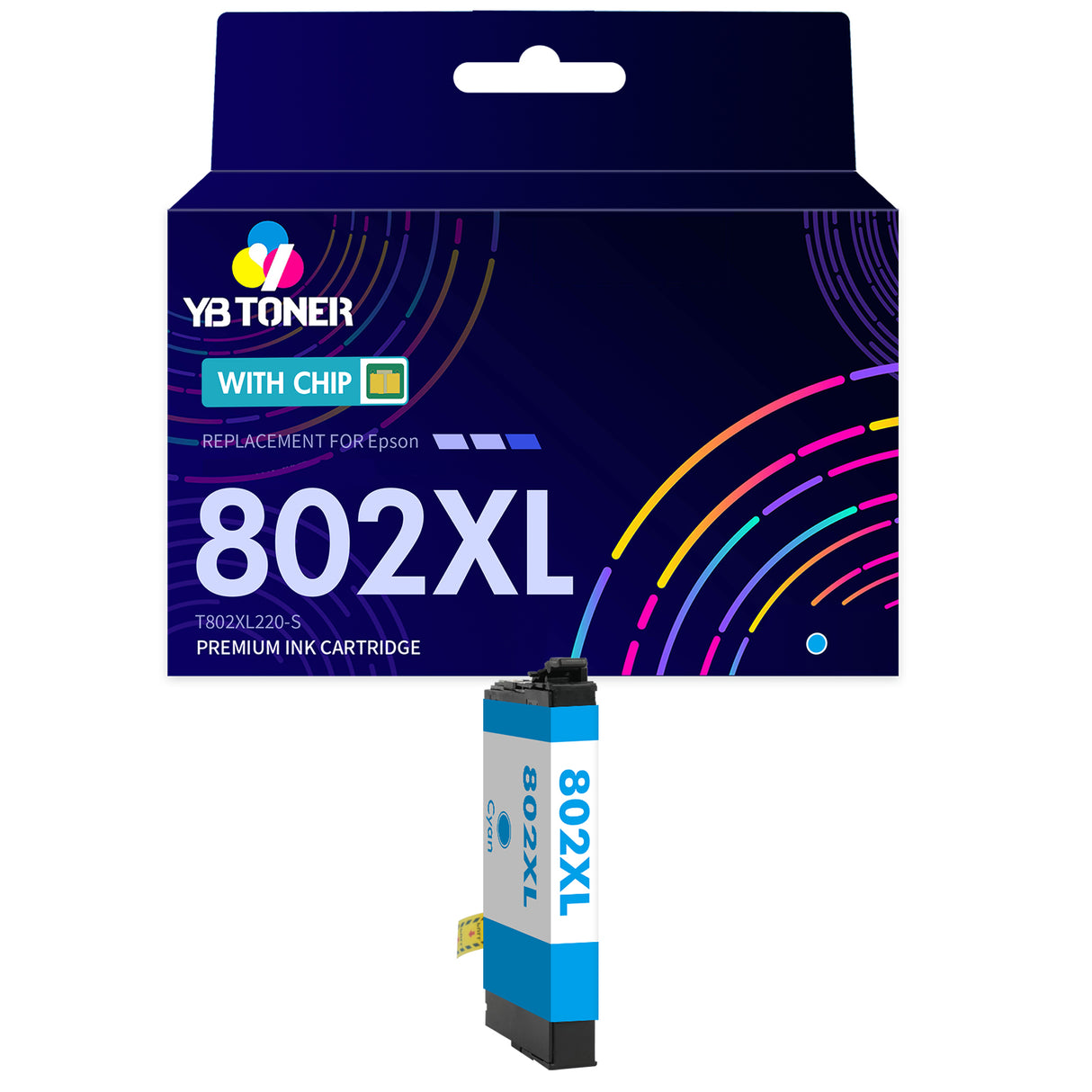 Compatible Epson 802XL Cyan Ink Cartridge (T802XL220) - High Yield