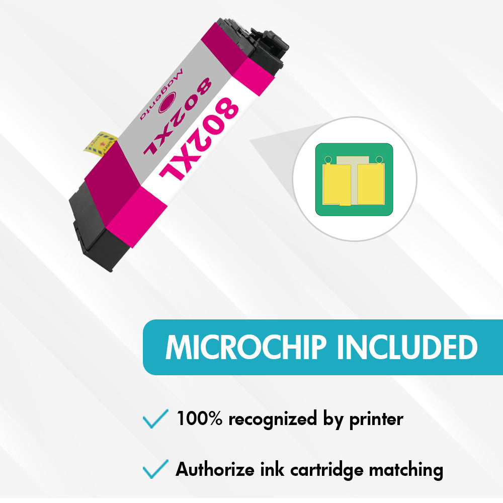 Compatible Epson 802XL Magenta Ink Cartridge (T802XL320) - High Yield