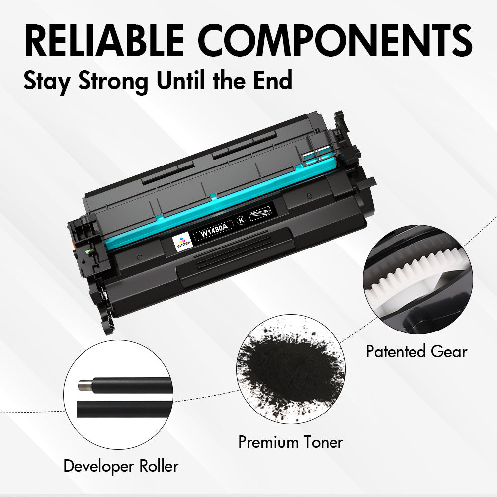 W1480A - Replacement HP 148A Toner Cartridge(Black) - With Chip | Displays Toner Level