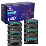 Replacement HP 148X Toner 10-Pack Set (Smart Chip) | Displays Toner Levels