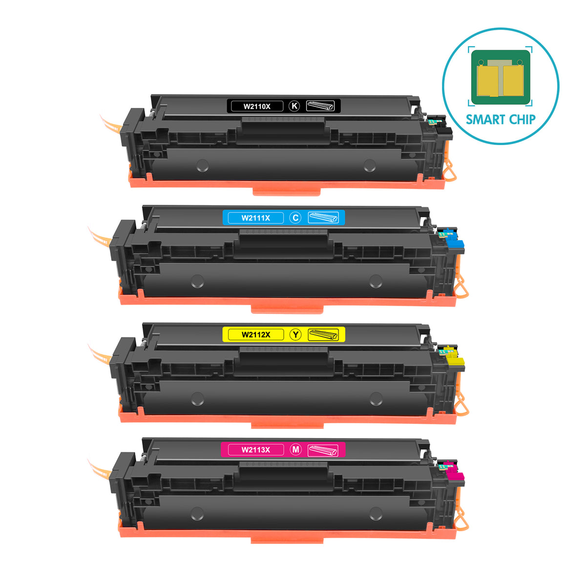 Firmware-Safe Compatible HP 206X Toner Cartridges Multiple-Pack | With Upgraded Chip, No Chip Error