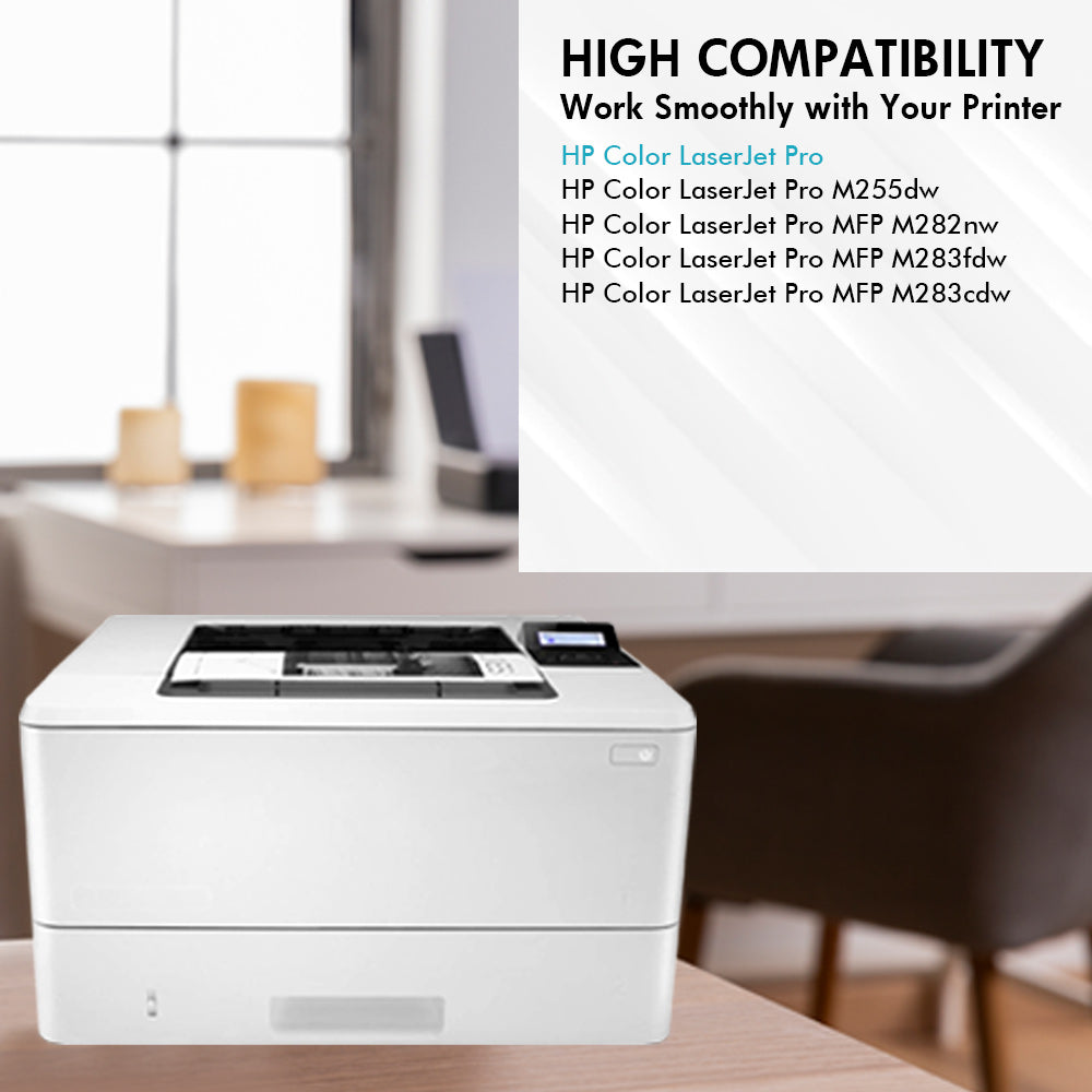 Firmware-Safe Compatible HP 206X Toner Cartridges Multiple-Pack | With Upgraded Chip, No Chip Error