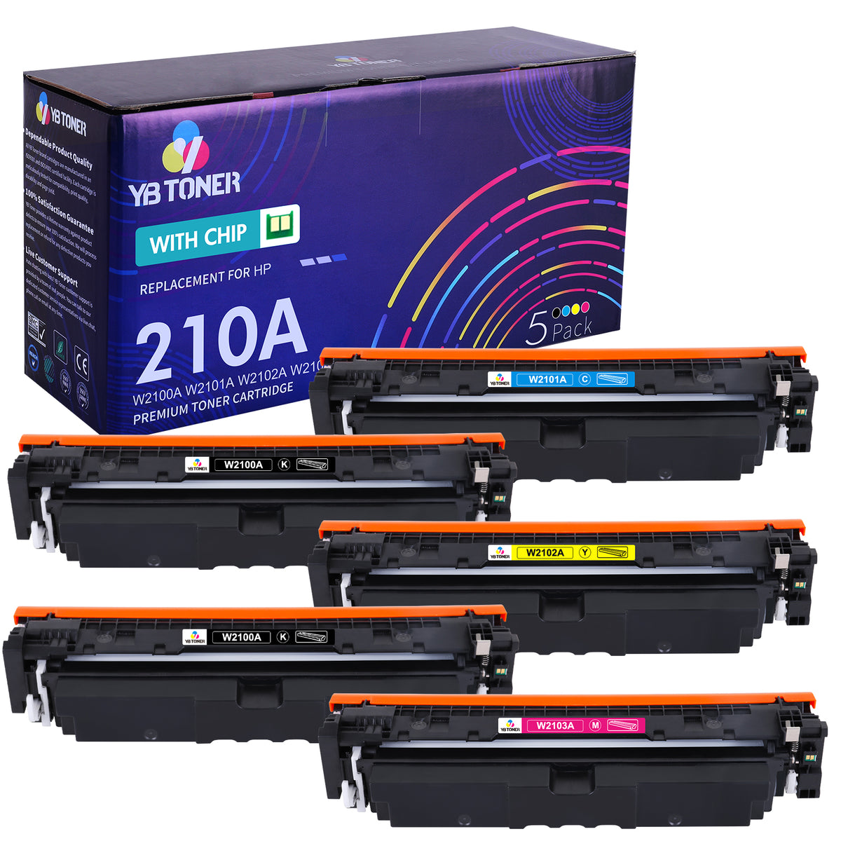 HP Color LaserJet Pro 4202dw Toner Cartridges - Compatible HP 210A 210X Toner