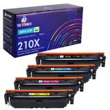 Compatible HP 210X Toner Set (Smart Chip) | W2100X W2101X W2102X W2103X | Displays Toner Levels