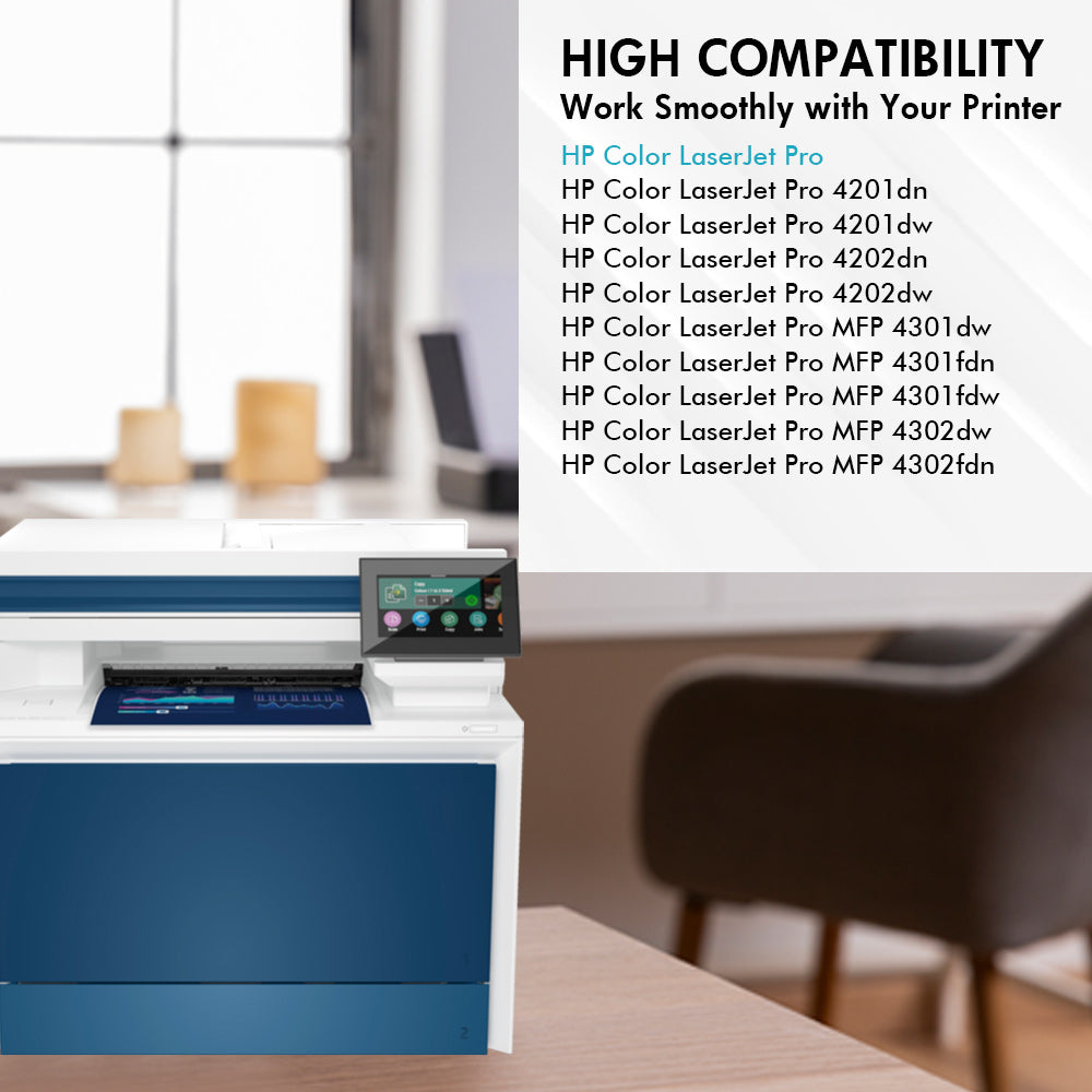 Compatible HP 210X Toner Set (Smart Chip) | W2100X W2101X W2102X W2103X | Displays Toner Levels
