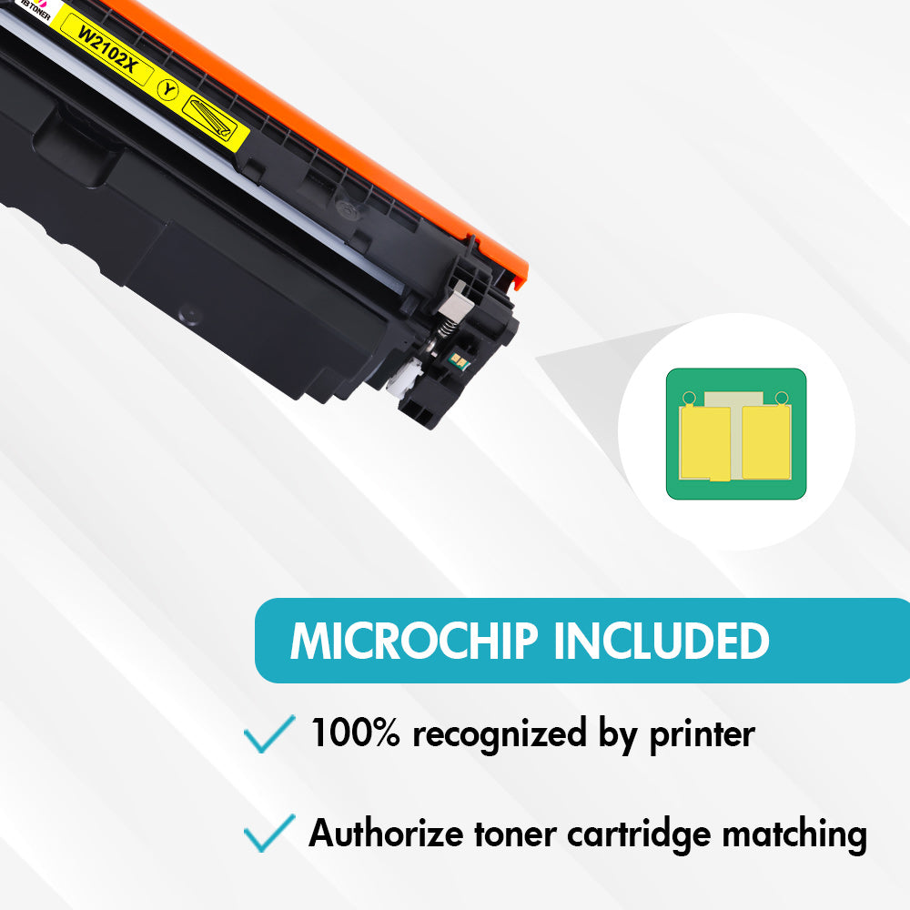 Compatible HP 210X Yellow Toner Cartridge W2102X - With Chip - Displays Toner Levels