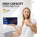 Compatible HP 210X Magenta Toner Cartridge W2103X - With Chip - Displays Toner Levels