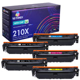 Compatible HP 210X Toner Set (Smart Chip) | W2100X W2101X W2102X W2103X | Displays Toner Levels