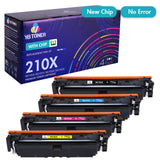 Compatible HP 210X Toner Set (Smart Chip) | W2100X W2101X W2102X W2103X | Displays Toner Levels