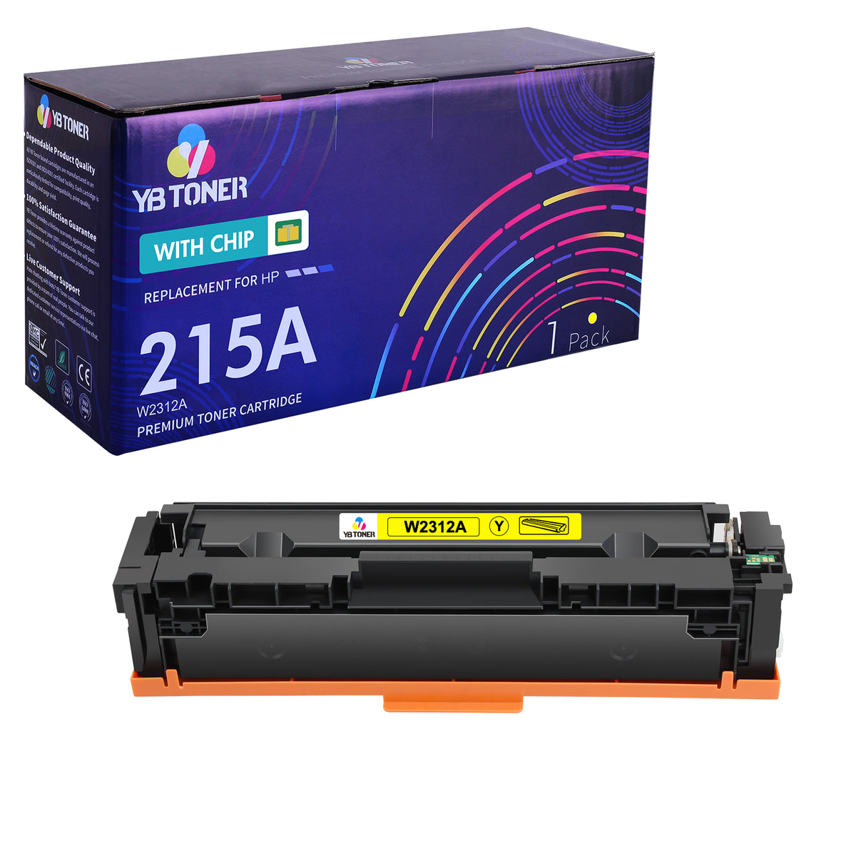 W2312A - Compatible HP 215A Yellow Toner Cartridge - With Chip