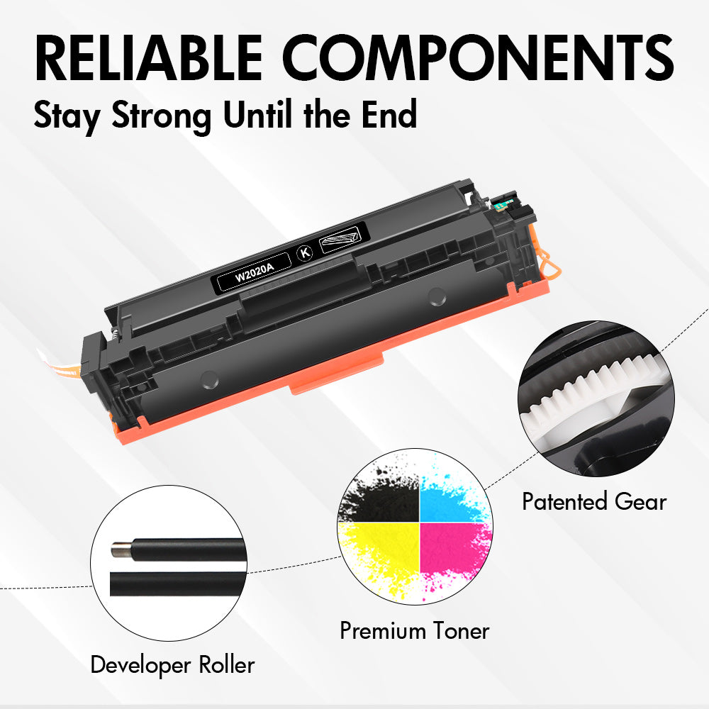 Compatible HP 414A Toner Cartridges 4-Pack | With Latest Chip