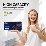 W2021A - Compatible HP 414A Cyan Toner Cartridge - With Chip
