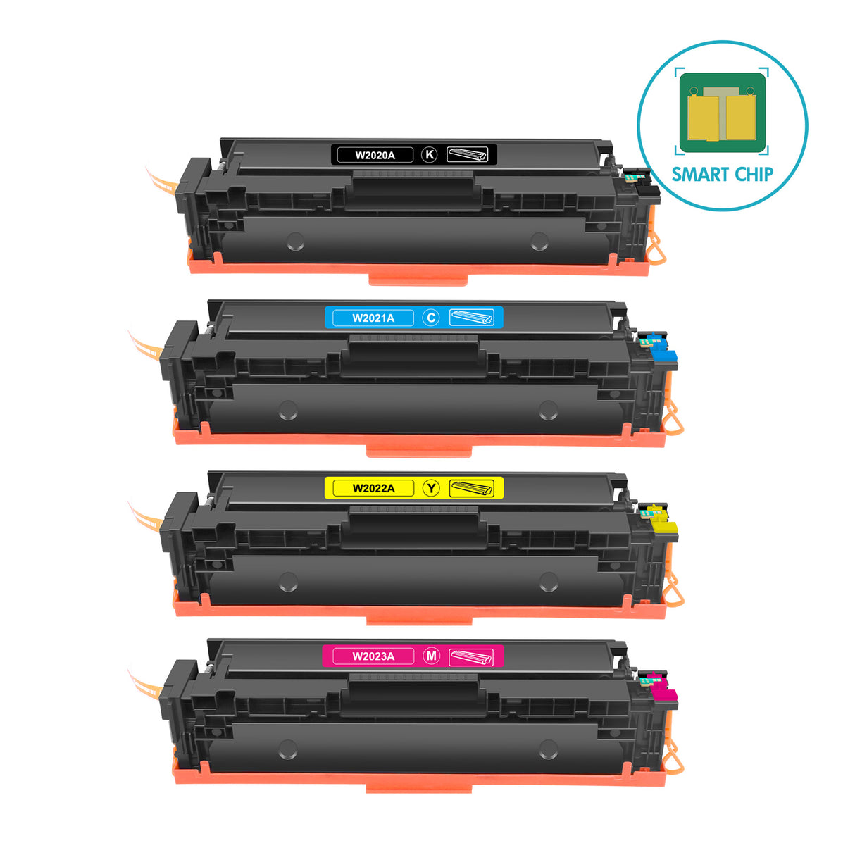 Compatible HP 414A Toner Cartridges 4-Pack | With Latest Chip