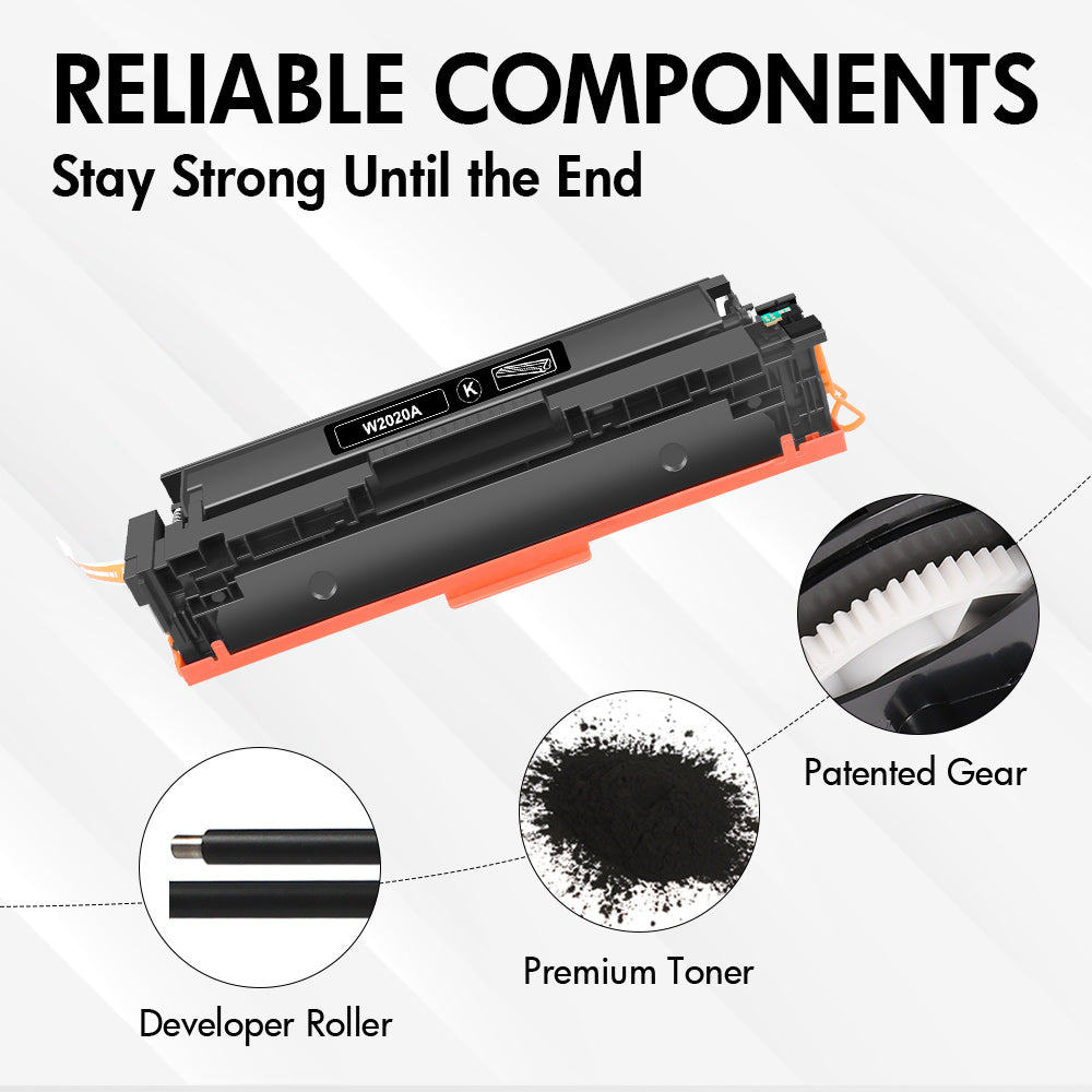 Firmware-Safe Compatible HP 414A W2020A Black Toner Cartridge | With Upgraded Chip, No Chip Error