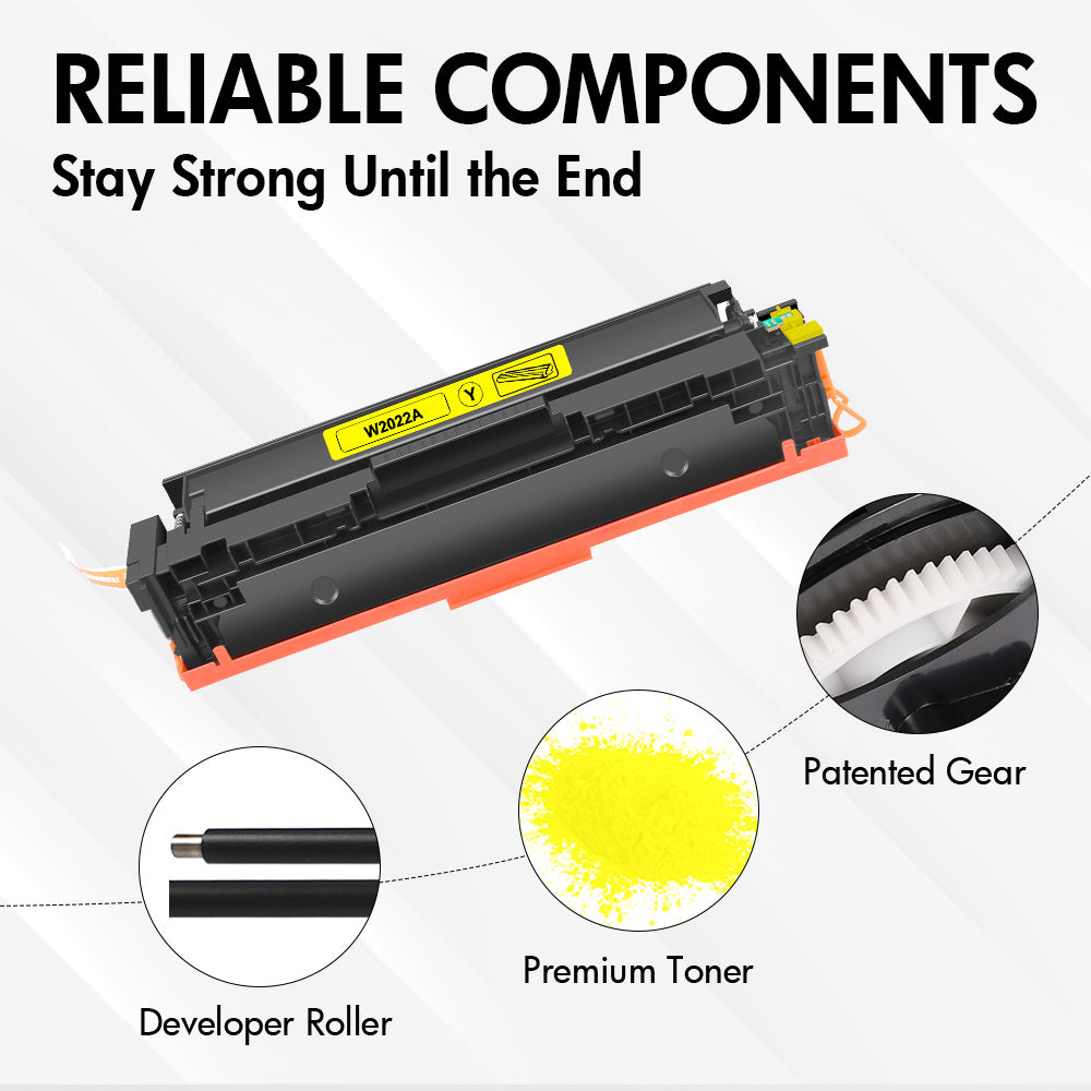 W2022A - Compatible HP 414A Yellow Toner Cartridge - With Chip