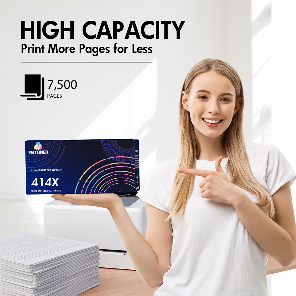 W2020X - Compatible HP 414X Black Toner Cartridge with Chip for HP Color LaserJet Pro MFP M479fdw | Tracks Toner Level
