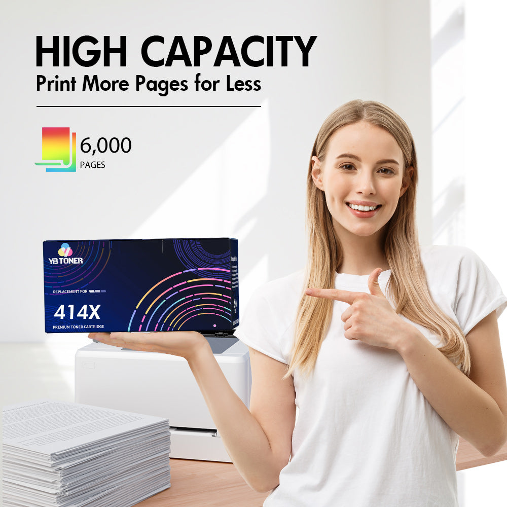 Firmware-Safe Compatible HP 414X Magenta Toner Cartridge W2023X | With Upgraded Chip, No Chip Error