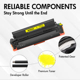 Firmware-Safe Compatible HP 414X Yellow Toner Cartridge W2022X | With Upgraded Chip, No Chip Error