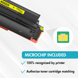 Firmware-Safe Compatible HP 414X Yellow Toner Cartridge W2022X | With Upgraded Chip, No Chip Error