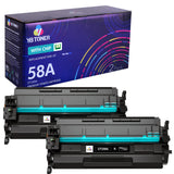 Compatible HP LaserJet 58A Toner (With Chip) 2-Pack Set | Displays Toner Levels