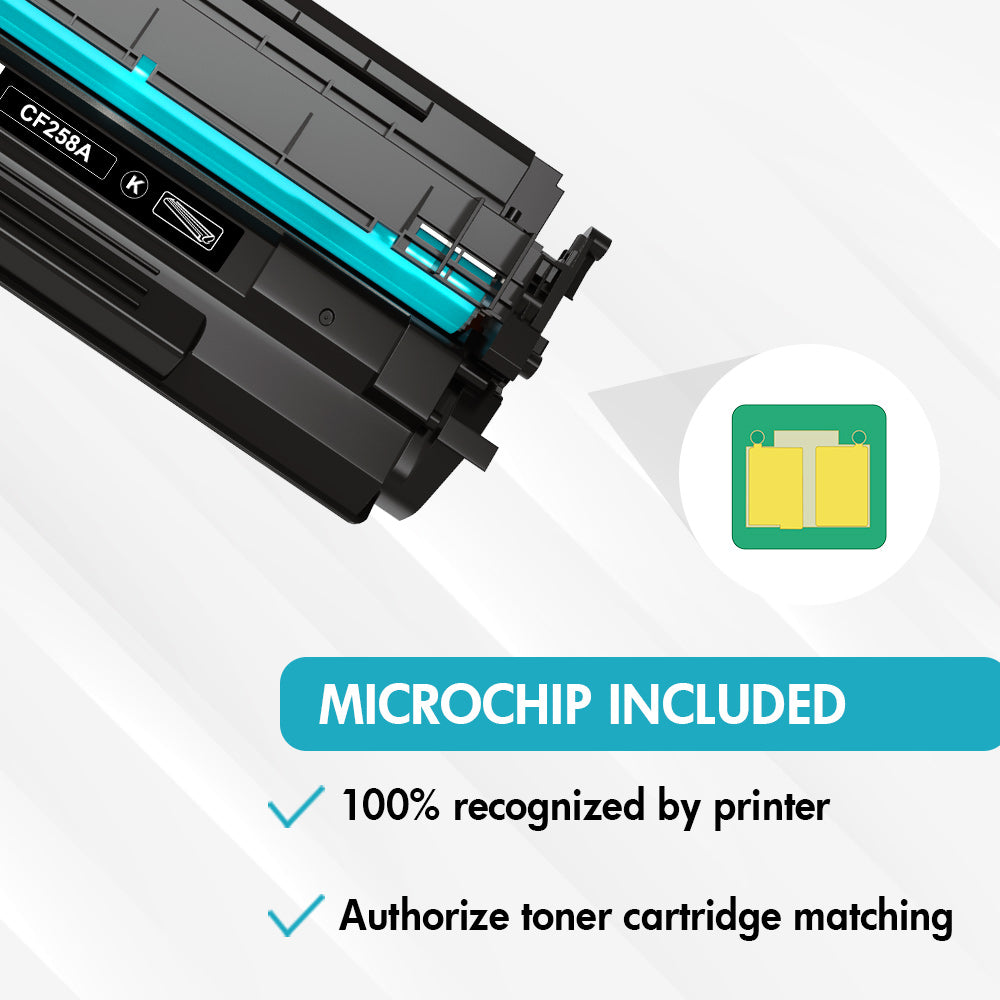 CF258A - Compatible HP 58A Toner Cartridge - With Latest Chip (Displays Toner Level)