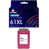 Replacement HP 61XL Color Ink Cartridge – With Chip – High Yield – CH564WN – Firmware Safe