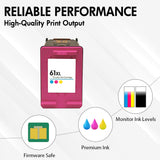 Replacement HP 61XL Color Ink Cartridge – With Chip – High Yield – CH564WN – Firmware Safe