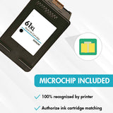 Replacement HP 61XL Ink Cartridge 2-Pack – High Yield (1 Black & 1 Tri-Color) – Firmware Safe