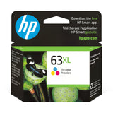 Original HP 63XL Tri-Color Ink Cartridge - High Yield - F6U63AN