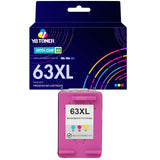 HP 63XL Tri-color Ink Cartridge Replacement(F6U63AN) - With Chip - High Yield - Firmware Safe