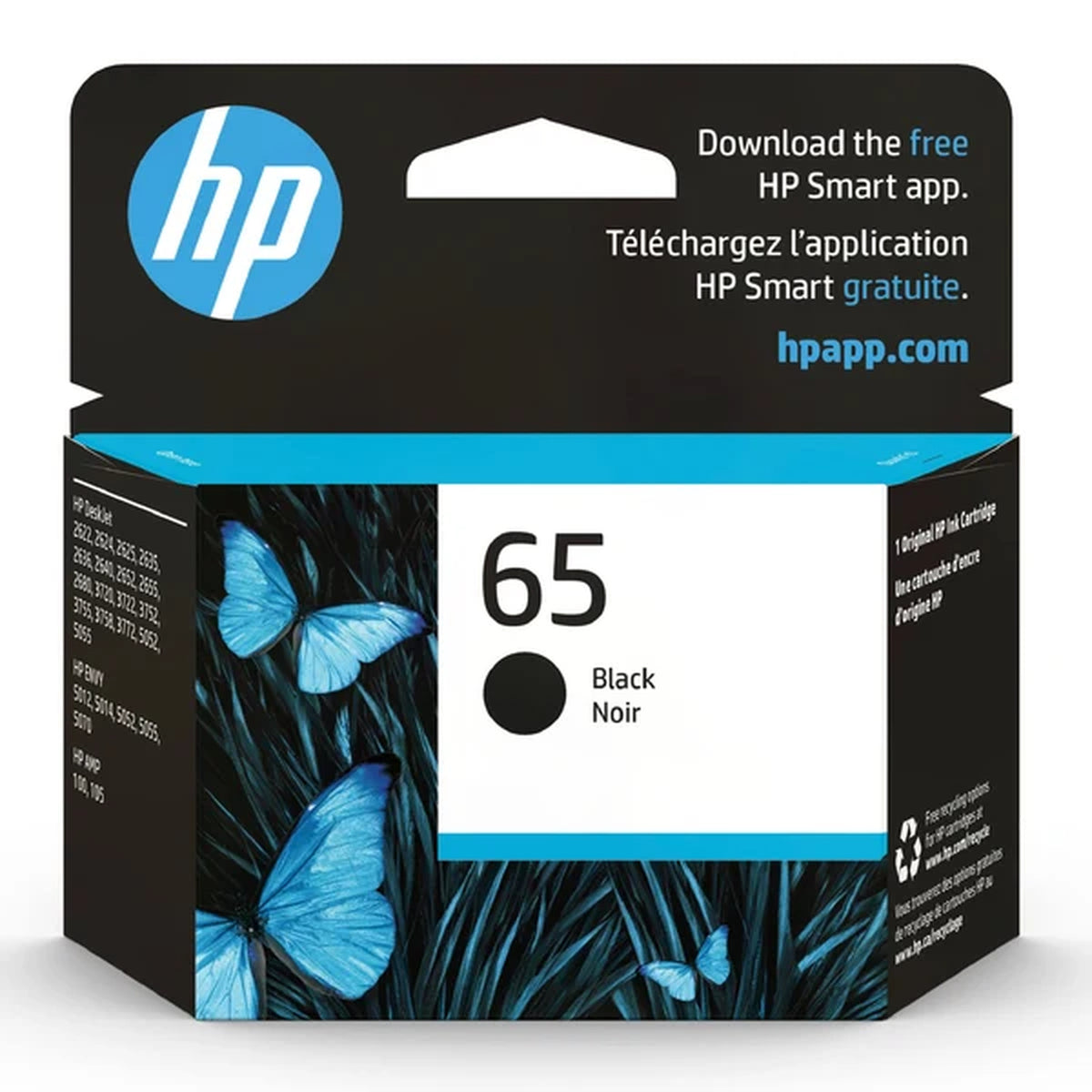 Original HP 65 Black Ink Cartridge - Standard Yield - N9K02AN