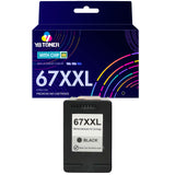 Firmware-Safe HP 67XXL Black Ink Cartridge Replacement - With Chip - Ultra High Yield