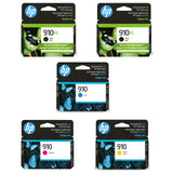 Original HP 910 Ink Cartridges Combo Pack of 5 - Standard Yield