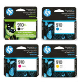 Original HP 910 Ink Cartridges Combo Pack of 4 - Standard Yield