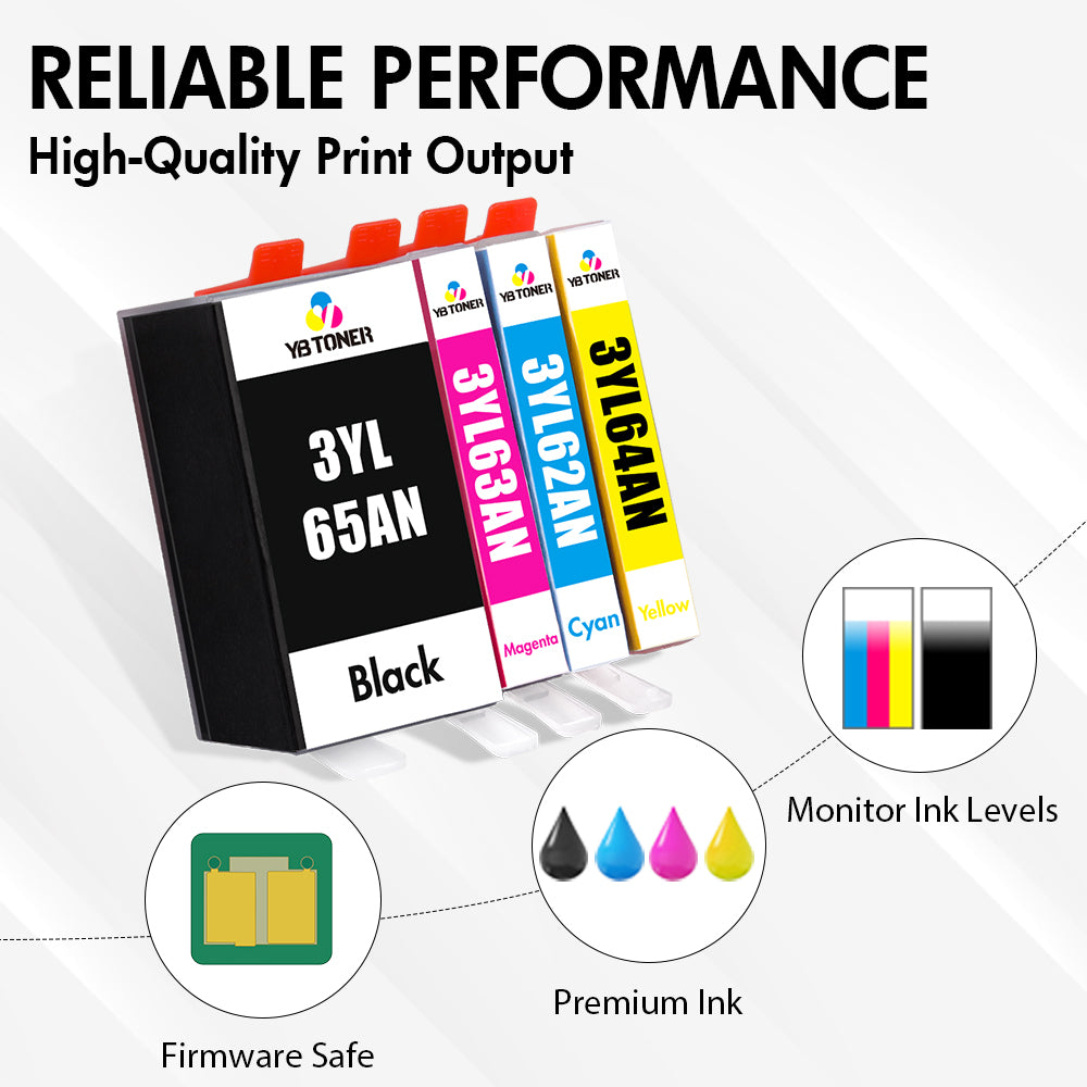 Compatible HP 910XL Ink Cartridges 4-Pack for HP OfficeJet Pro 8025, 8025e, 8035e