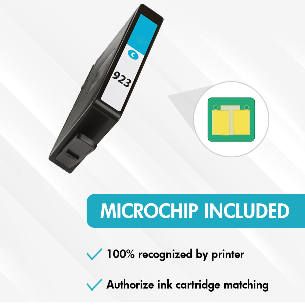 Compatible HP 923 Cyan Ink Cartridge – 4K0T0LN – With Chip – Standard Yield