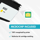 HP 952 Ink Cartridge Yellow Replacement - With Upgraded Chip - Firmware Safe